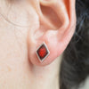 Rhombus stud earrings