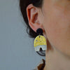 Royal blue stud dangle earrings