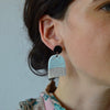 Stud Dangle earrings - Pastel blue - ZESDELB