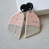Stud Dangle Earrings - Speckled Pink
