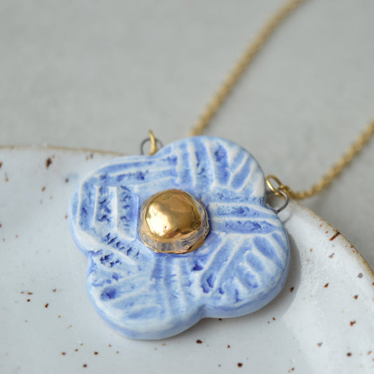 ceramic flower necklace