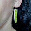 Lime green drop earrings