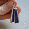 Royal blue ceramic earrings