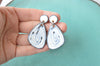 Monochrome stoneware earrings II