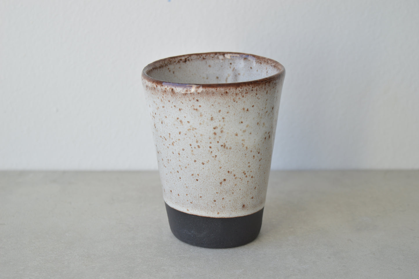Black clay tumbler