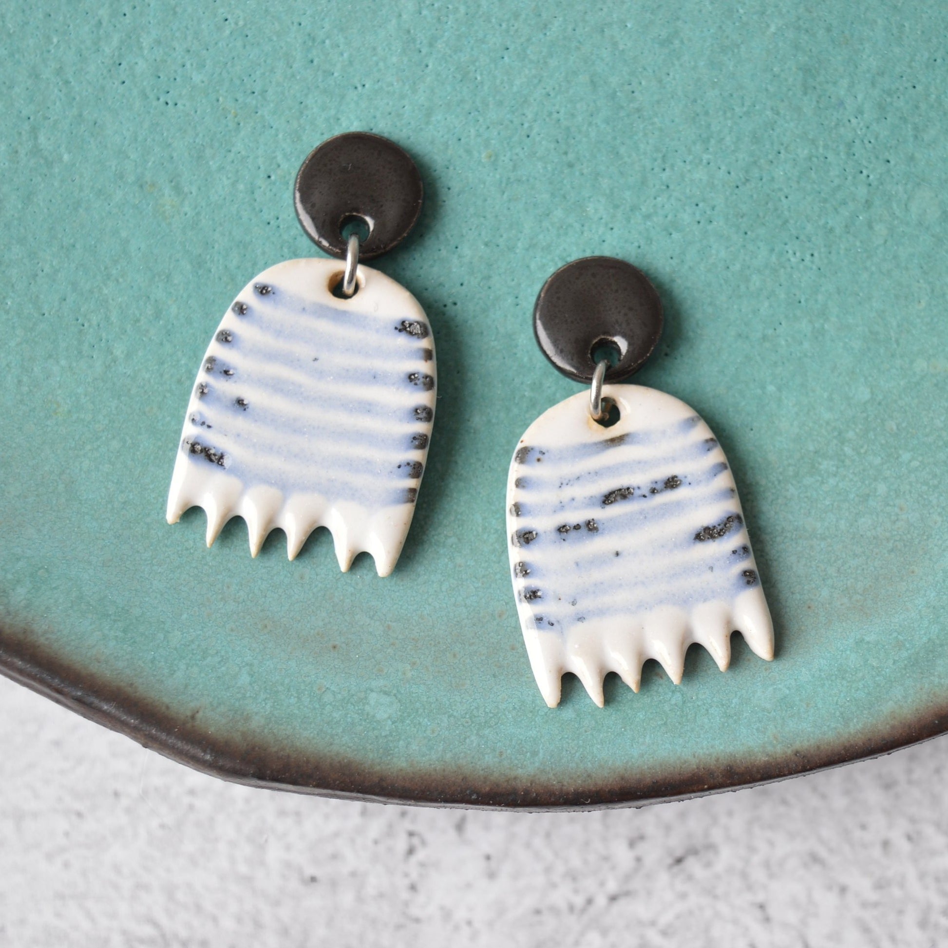 ceramic tulip earrings