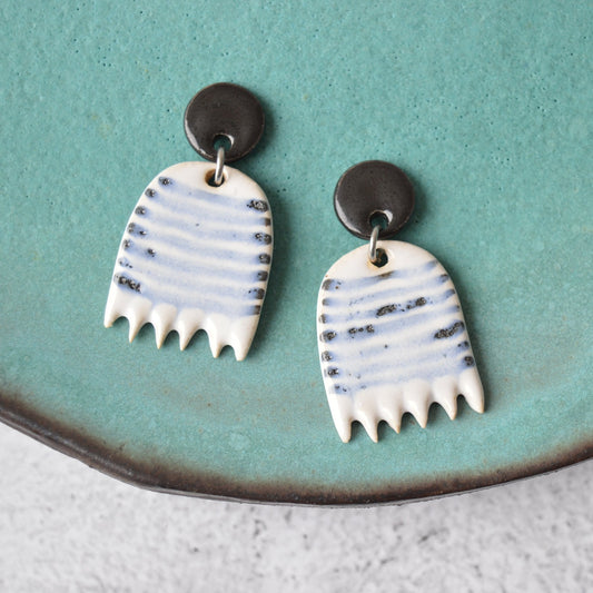 ceramic tulip earrings
