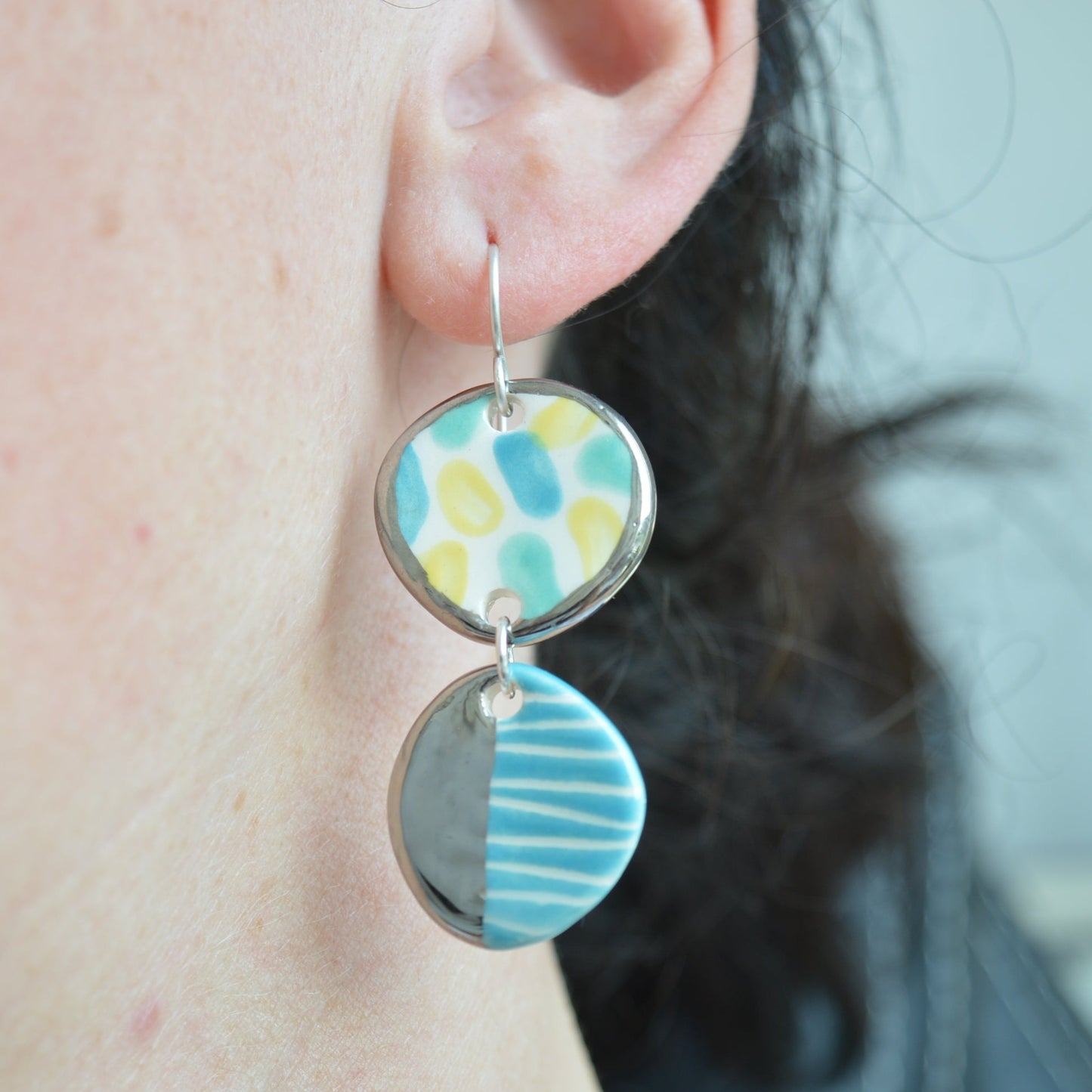 Long handpainted earrings II