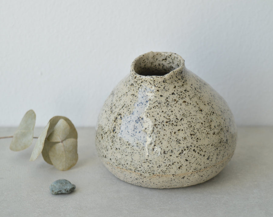 earthy ceramic bud vase