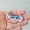 Frilly necklace - blue/pink II