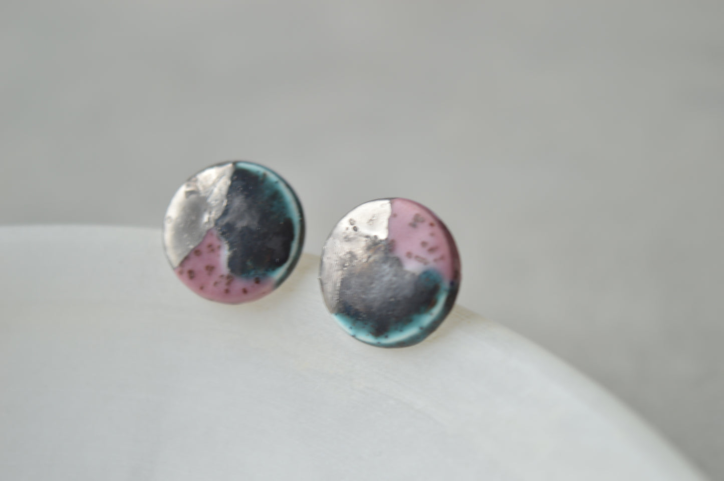Purple blue earrings