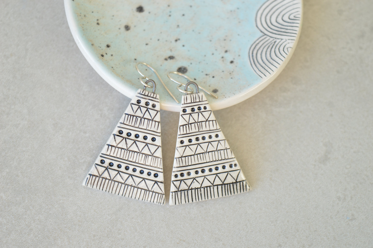 Black & White Dangle Earrings