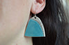 Sky blue statement earrings