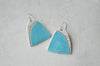 Sky blue statement earrings
