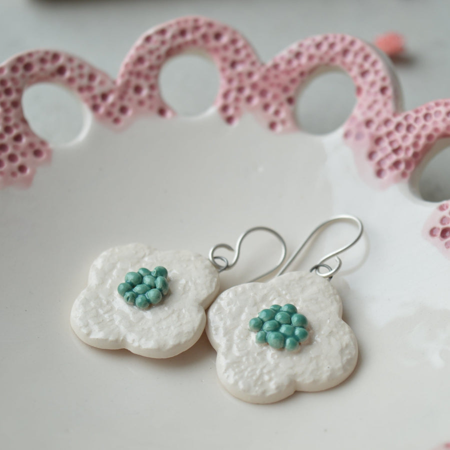 Floral drop earrings No. 1