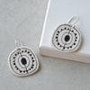 minimalist black white earrings