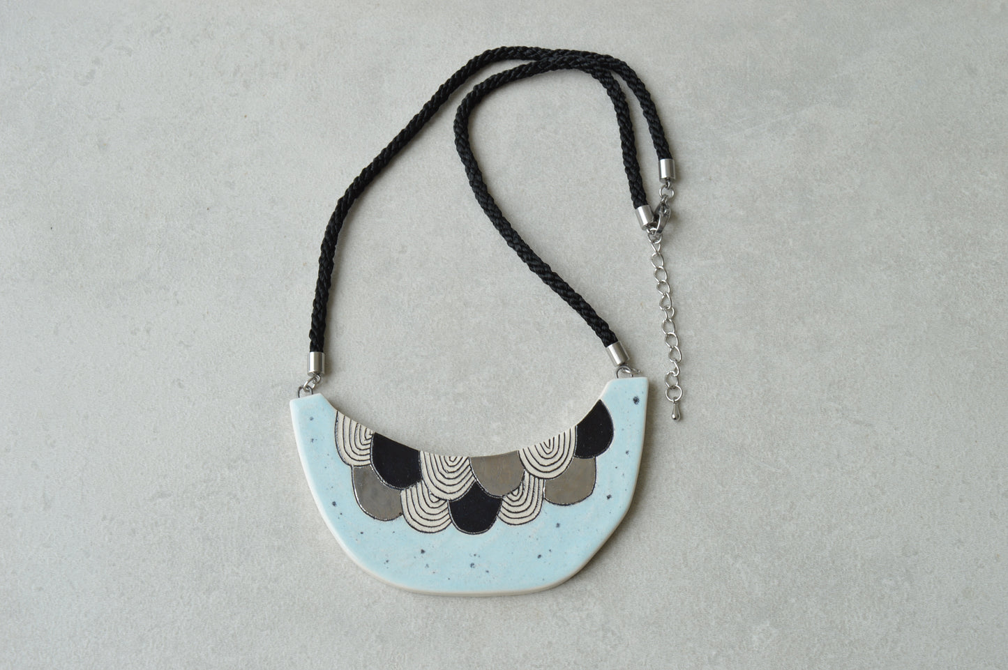 Silver clouds necklace