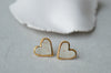 Gold rimmed heart studs