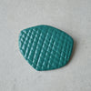 Teal blue textured brooch I