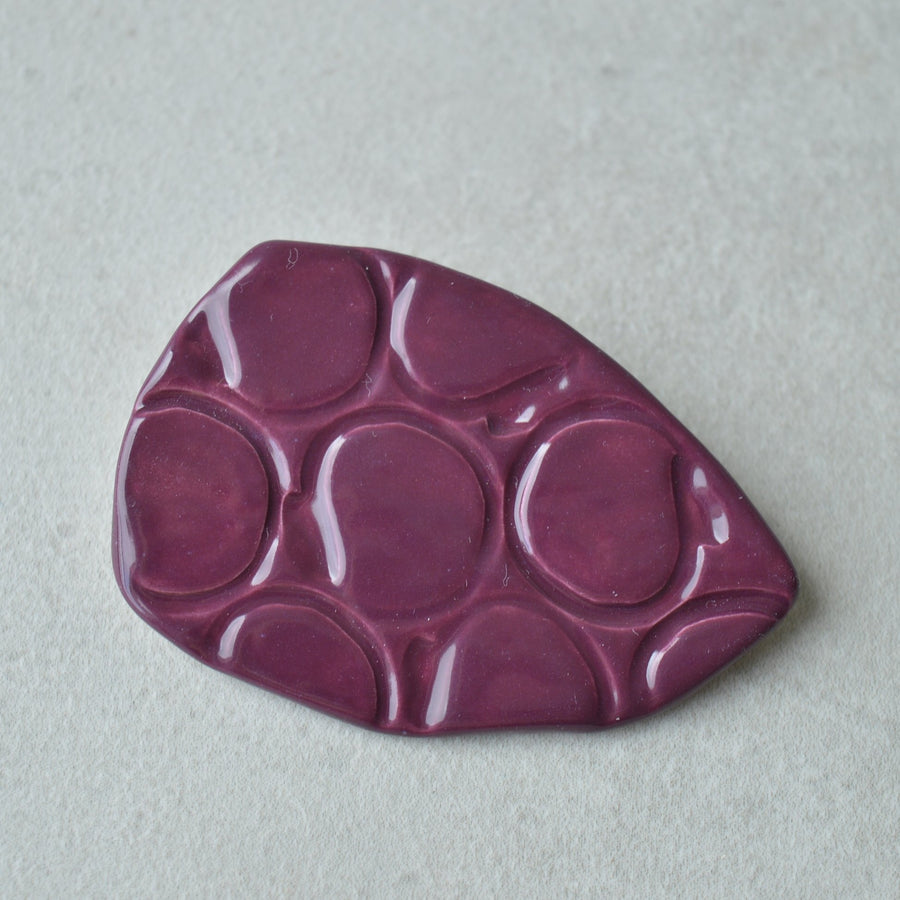 Textured purple brooch I