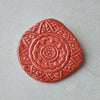 Red textured brooch II