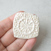 Speckled white textured brooch I