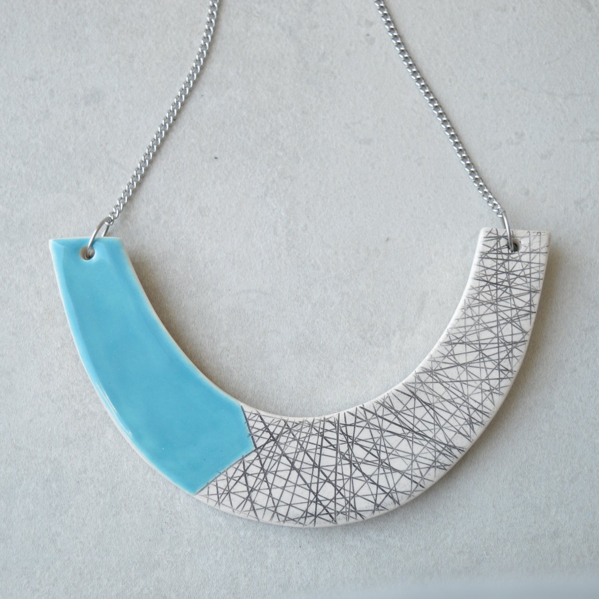 Sky blue statement necklace – Isla Clay