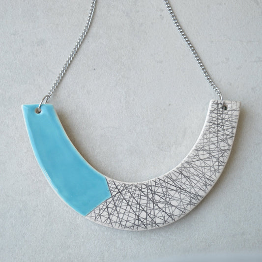 Sky blue statement necklace