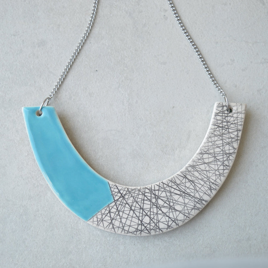 Sky blue statement necklace