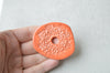 Orange textured brooch II