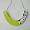 lime green ceramic necklace