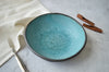 Pasta bowl (turquoise on black clay)