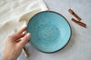 Pasta bowl (turquoise on black clay)