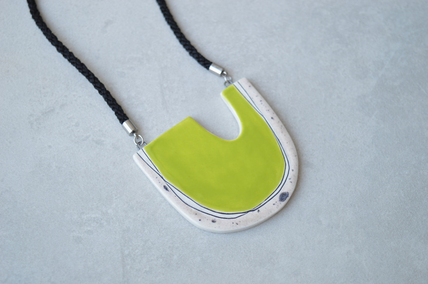 Lime green statement necklace