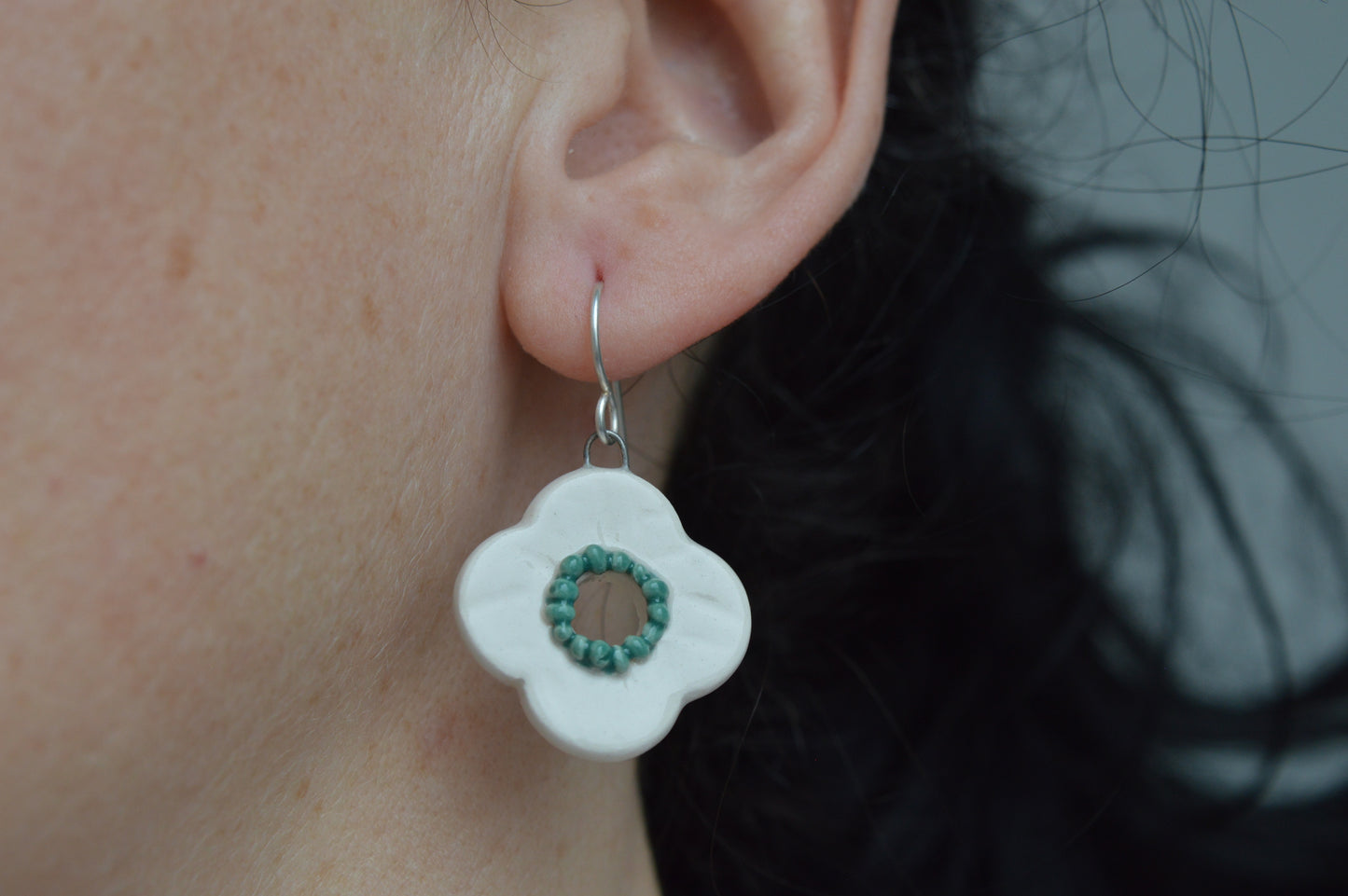 Floral drop earrings No. 3