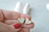 Gold rimmed heart studs