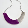 Ceramic statement necklace - Purple