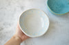 Breakfast bowl (white with turquoise ovals)