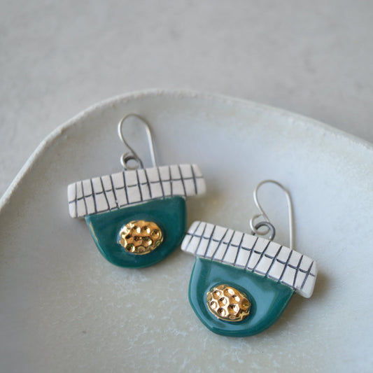 Geometric drop earrings III