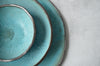 Pasta bowl (turquoise on black clay)