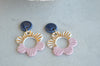Floral earrings pink/blue II
