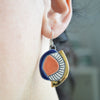 Geometric earrings with gold No. 1