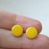 Stud earrings - Lemon yellow