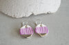 Small drop earrings - purple