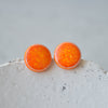 Ceramic stud earrings - lava orange
