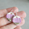 Small drop earrings - purple