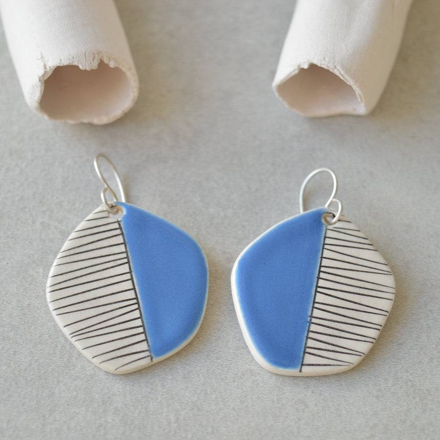 Blue kite earrings