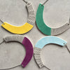 Ceramic statement necklace - Purple