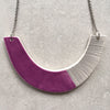 Ceramic statement necklace - Purple