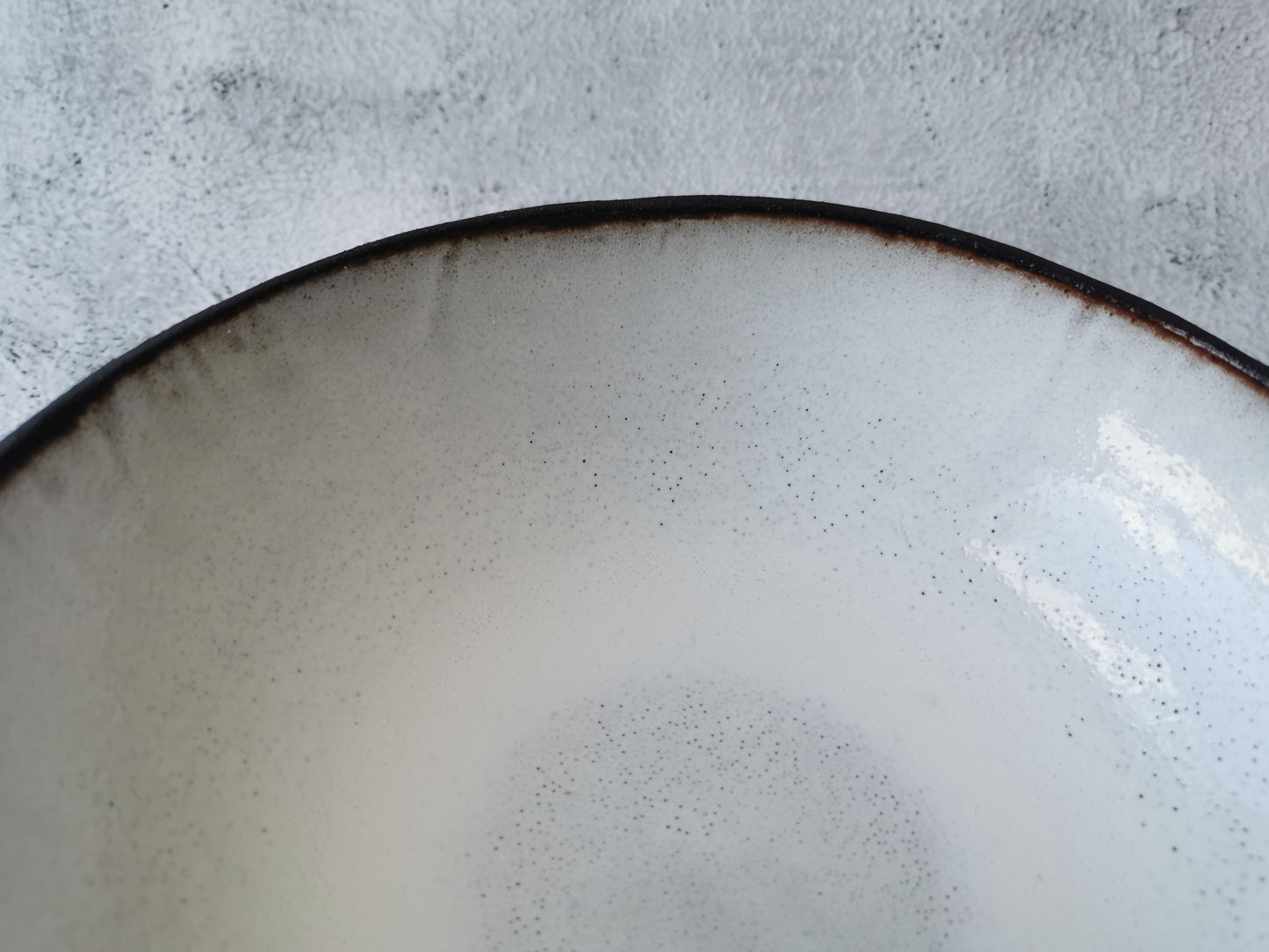 Pasta bowl (white on black clay)